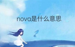 nova,什么意思,nova,发音,nova,用法及例句,nova,英文怎么读,nova(英文单词nova怎么读什么意思)